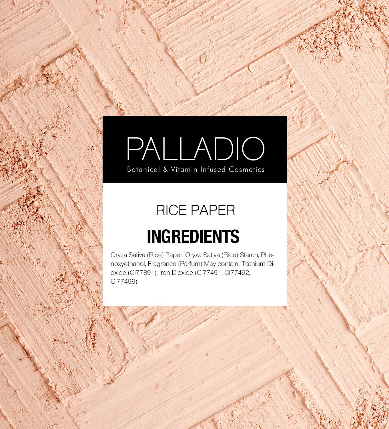 PALLADIO BEAUTY RICE PAPER - WARM BEIGE, 10 g (0.35 oz)